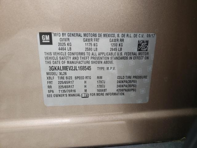 3GKALMEV2JL168545 Gmc Terrain Sl 2018. Фото: 9
