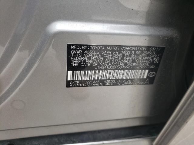 2017 LEXUS IS 200T JTHBA1D28H5049967