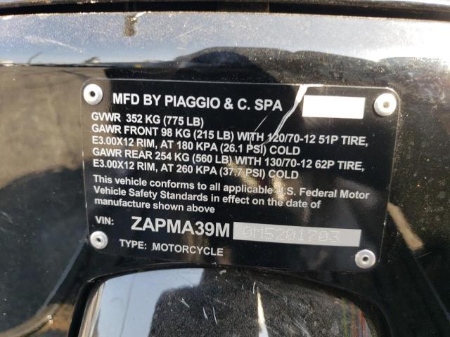2021 VESPA GTS ZAPMA39M0M5201703