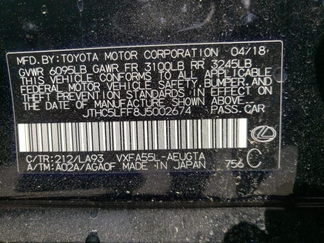 2018 LEXUS LS 500 JTHC5LFF8J5002674