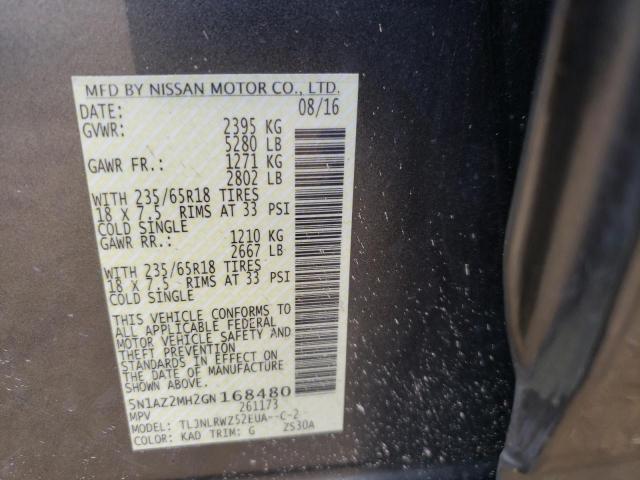 5N1AZ2MH2GN168480 Nissan MURANO S