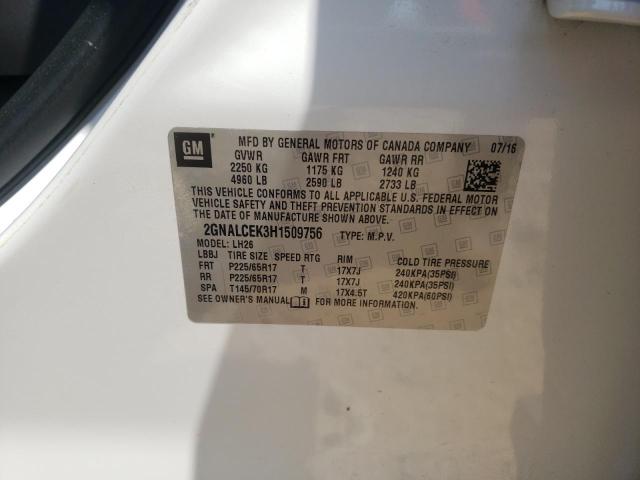 2017 CHEVROLET EQUINOX LT 2GNALCEK3H1509756