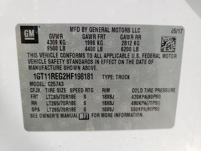 2017 GMC SIERRA C25 1GT11REG2HF198181