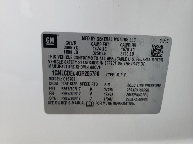 2016 CHEVROLET TAHOE POLI 1GNLCDEC4GR265760