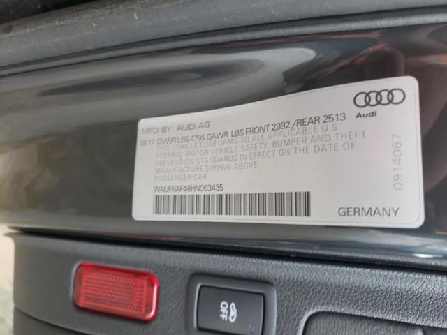 2017 AUDI A4 PRESTIG WAUFNAF48HN063435