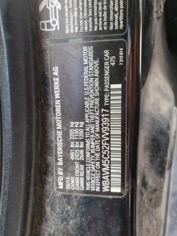 2015 BMW X1 XDRIVE3 WBAVM5C52FVV93917