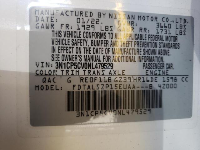 2022 NISSAN KICKS 3N1CP5CV0NL479529