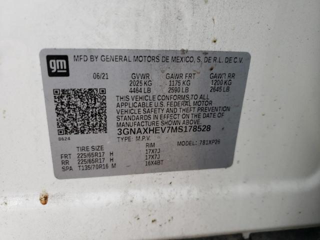 2021 CHEVROLET EQUINOX LS 3GNAXHEV7MS178528