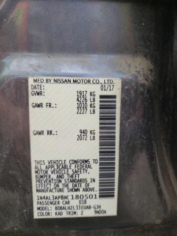 1N4AL3AP8HC180501 Nissan Altima 2.5 2017. Фото: 9
