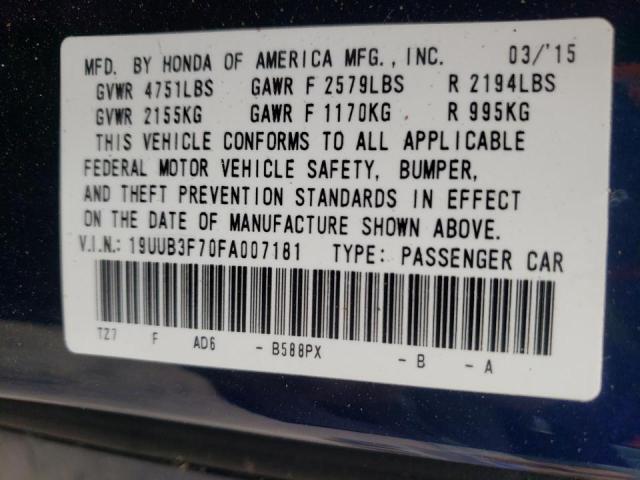 2015 ACURA TLX ADVANC 19UUB3F70FA007181