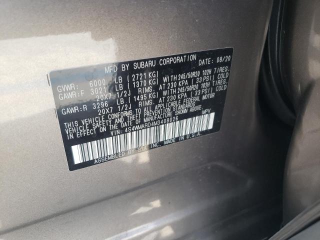 2021 SUBARU ASCENT TOU 4S4WMARD4M3408026