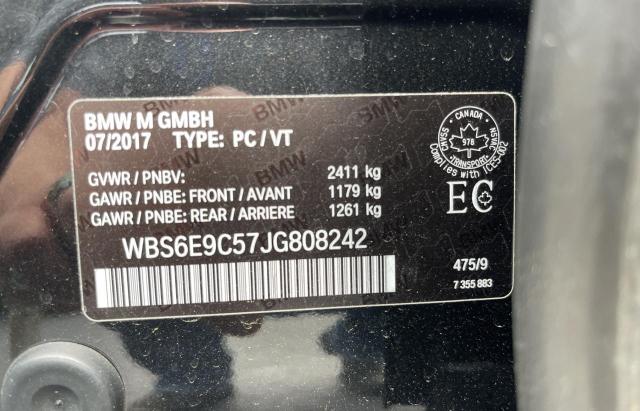 2018 BMW M6 GRAN CO WBS6E9C57JG808242