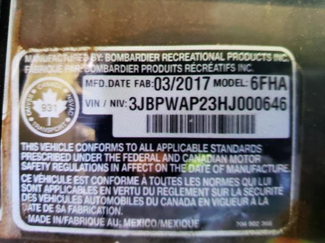 2017 CAN-AM MAVERICK 3JBPWAP23HJ000646