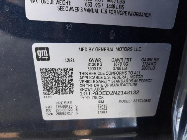 2022 GMC SIERRA 1GTP8DED2NZ148132