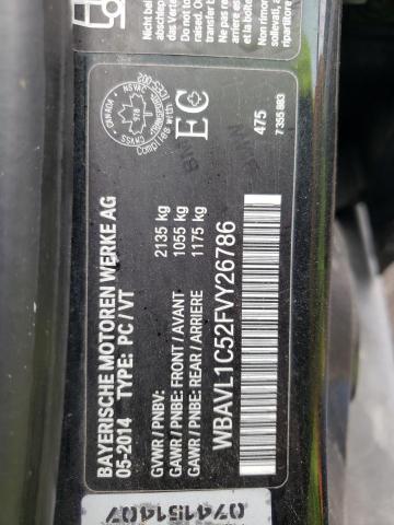 2015 BMW X1 XDRIVE2 WBAVL1C52FVY26786