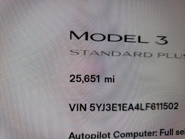 2020 TESLA MODEL 3 5YJ3E1EA4LF611502