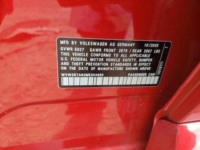 2021 VOLKSWAGEN ARTEON SEL WVWSR7AN3ME003890