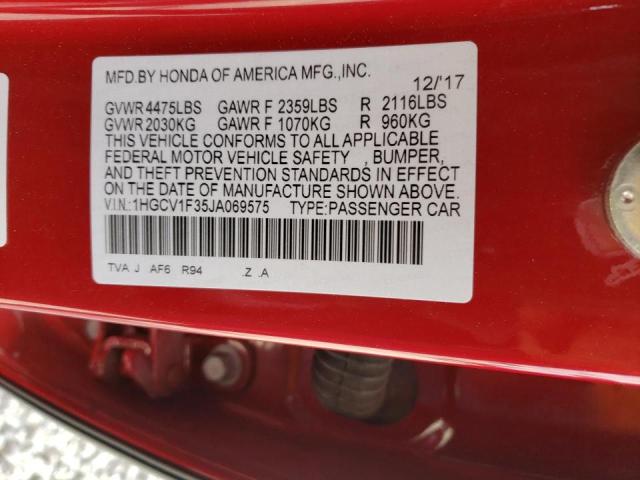 2018 HONDA ACCORD SPO 1HGCV1F35JA069575