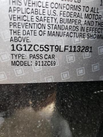 VIN: 1G1ZC5ST9LF113281 Auction: COPART Lot: 43943402 Location: TX - WACO VIN: 1G1ZC5ST9LF113281 CHEVROLET MALIBU 2020 BLACK Photo 10