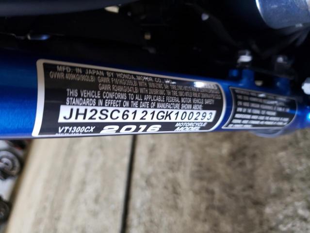 2016 HONDA VT1300 CX JH2SC6121GK100293
