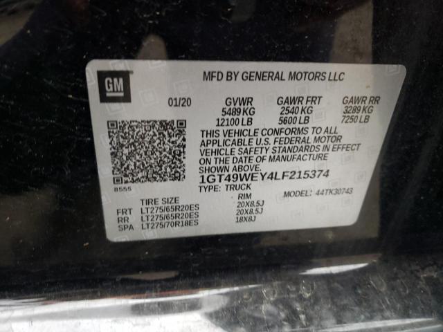 2020 GMC SIERRA K35 1GT49WEY4LF215374