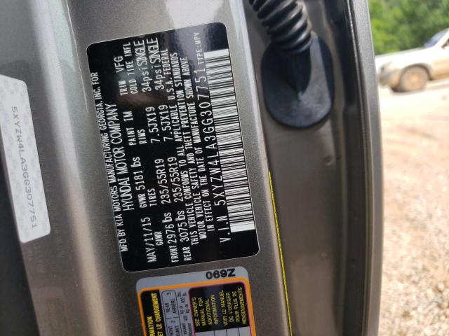 2016 HYUNDAI SANTA FE S 5XYZW4LA3GG307751