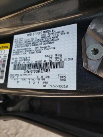 2017 FORD FUSION SE 3FA6P0PU6HR227886