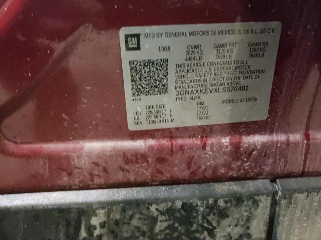 3GNAXKEVXLS570401 Chevrolet Equinox Lt 2020. Фото: 9