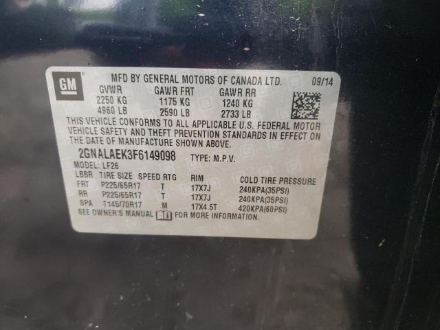 2GNALAEK3F6149098 Chevrolet Equinox Ls 2015. Фото: 9