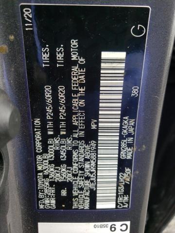 2021 TOYOTA 4RUNNER NI JTEJU5JR9M5881949