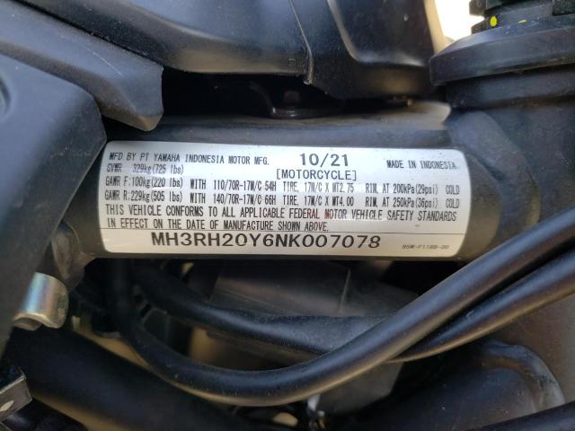 2022 YAMAHA MT-03 MH3RH20Y6NK007078