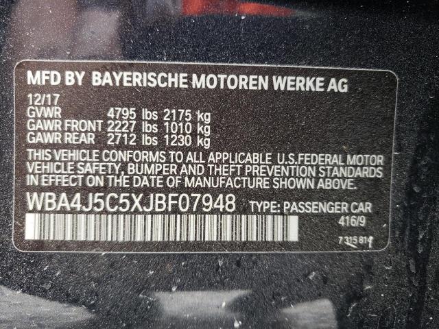 2018 BMW 440I GRAN WBA4J5C5XJBF07948