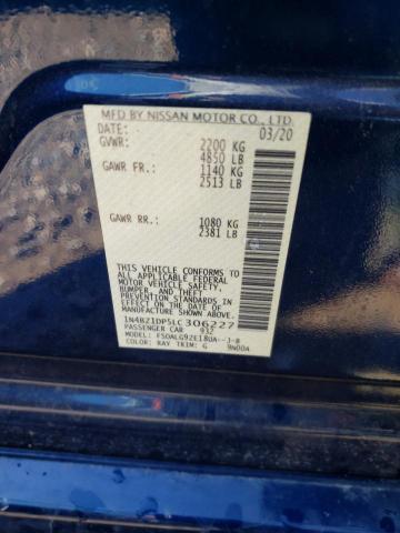2020 NISSAN LEAF SL PL 1N4BZ1DP5LC306227