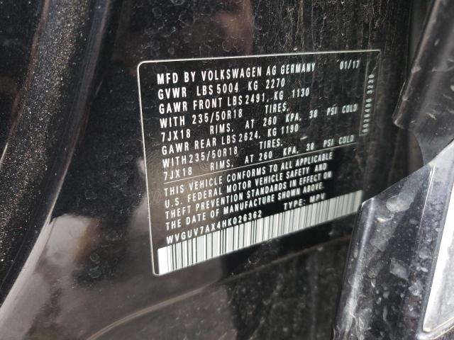 2017 VOLKSWAGEN TIGUAN SPO WVGUV7AX4HK026362