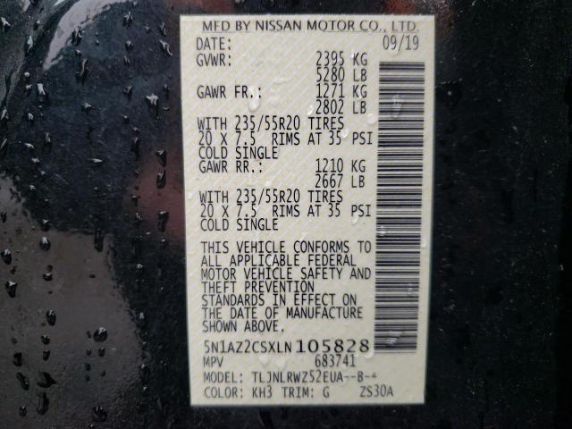 2020 NISSAN MURANO SL 5N1AZ2CSXLN105828