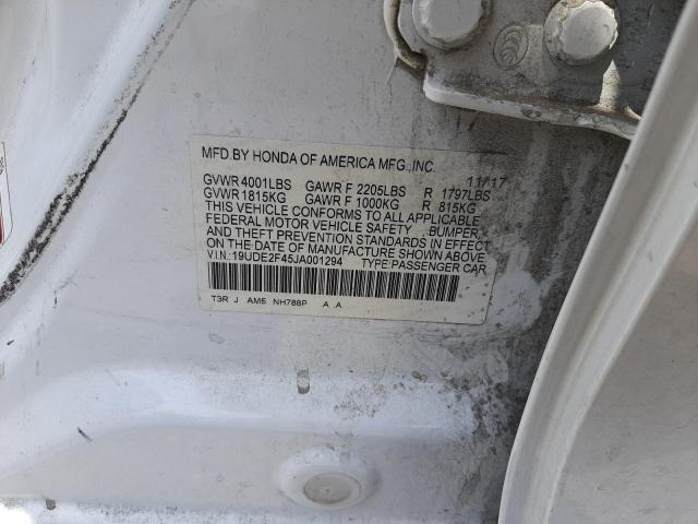 2018 ACURA ILX SPECIA VIN: 19UDE2F45JA001294