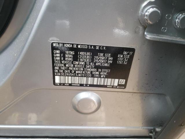 2018 HONDA HR-V EXL 3CZRU5H73JM701330