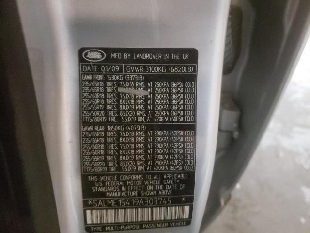 SALME15419A303745 Land Rover Range Rove 2009. Фото: 9