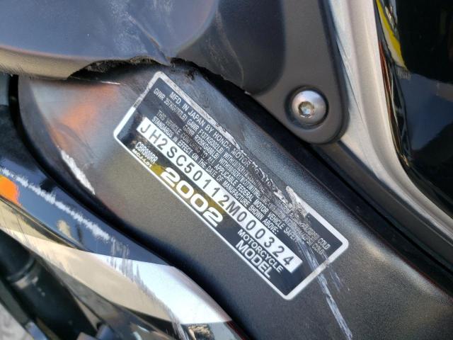 2002 HONDA CBR900 RR JH2SC50112M000324