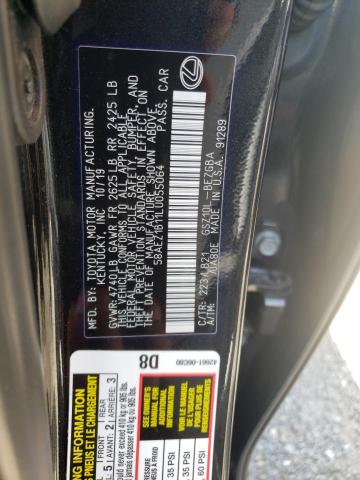 2020 LEXUS ES 350 LUX 58AEZ1B11LU055064