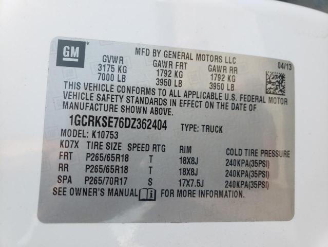 1GCRKSE76DZ362404 Chevrolet Silverado 2013. Фото: 9
