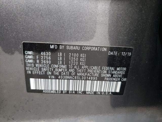 2020 SUBARU LEGACY PRE 4S3BWAC65L3014895