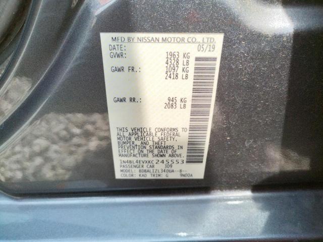 2019 NISSAN 210 1N4BL4EVXKC245553