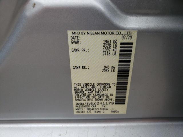 2020 NISSAN ALTIMA S - 1N4BL4BV6LC241179