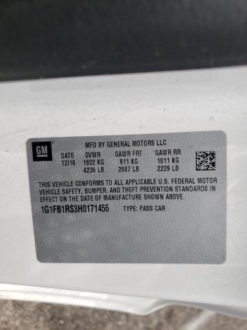 2017 CHEVROLET CAMARO LT 1G1FB1RS3H0171456