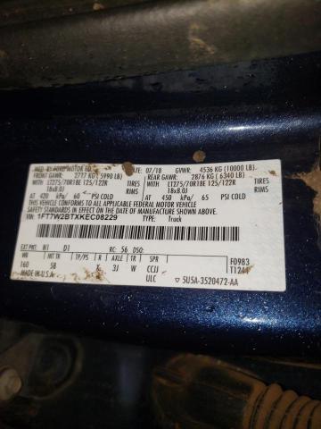 2019 FORD F250 SUPER 1FT7W2BTXKEC08229