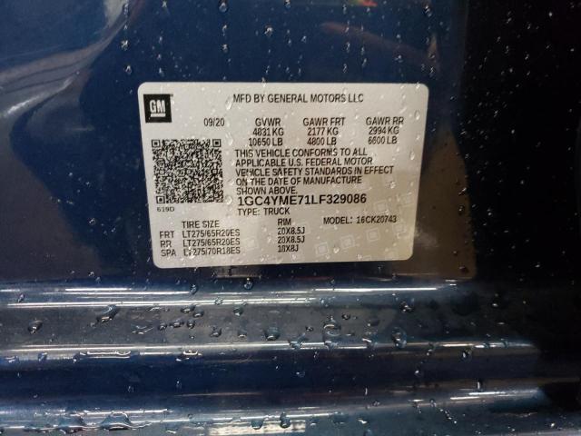 2020 CHEVROLET SILVERADO 1GC4YME71LF329086