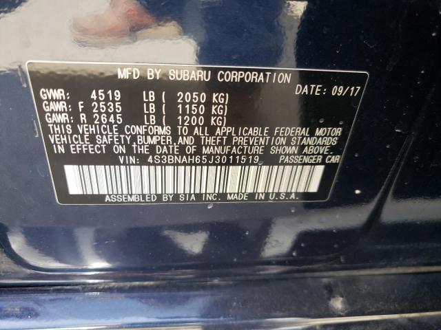 2018 SUBARU LEGACY 4S3BNAH65J3011519