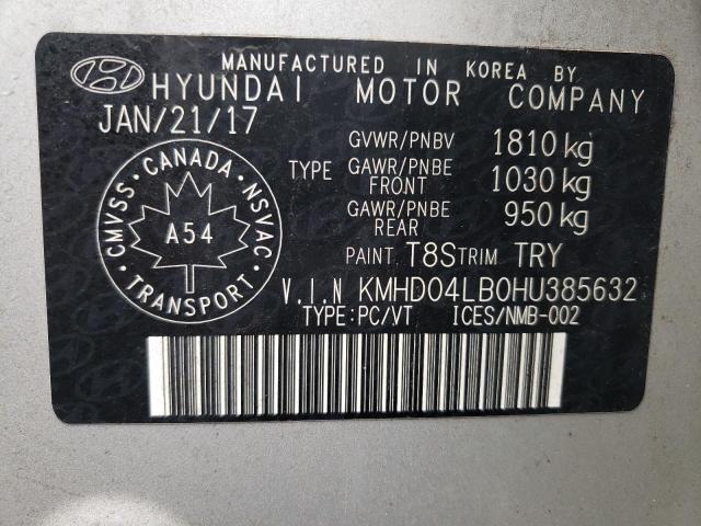 2017 HYUNDAI ELANTRA SP KMHD04LB0HU385632