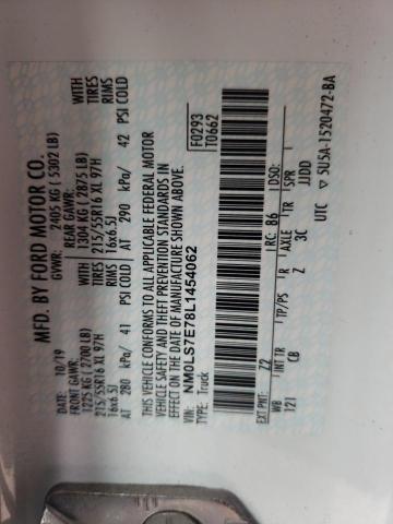 2020 FORD TRANSIT CO NM0LS7E78L1454062